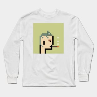 Pixel Art / Chameleon Mohawk / ToolCrypto #3 NFT Long Sleeve T-Shirt